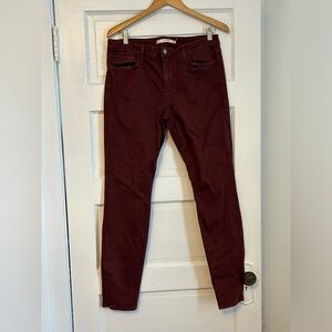 Joe’s Burgundy Skinny Jeans